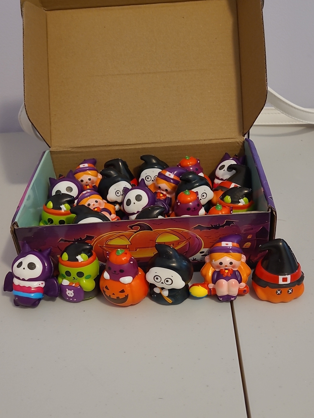 Halloween Kids Mini Squishes - Purple, Orange, Black, Green